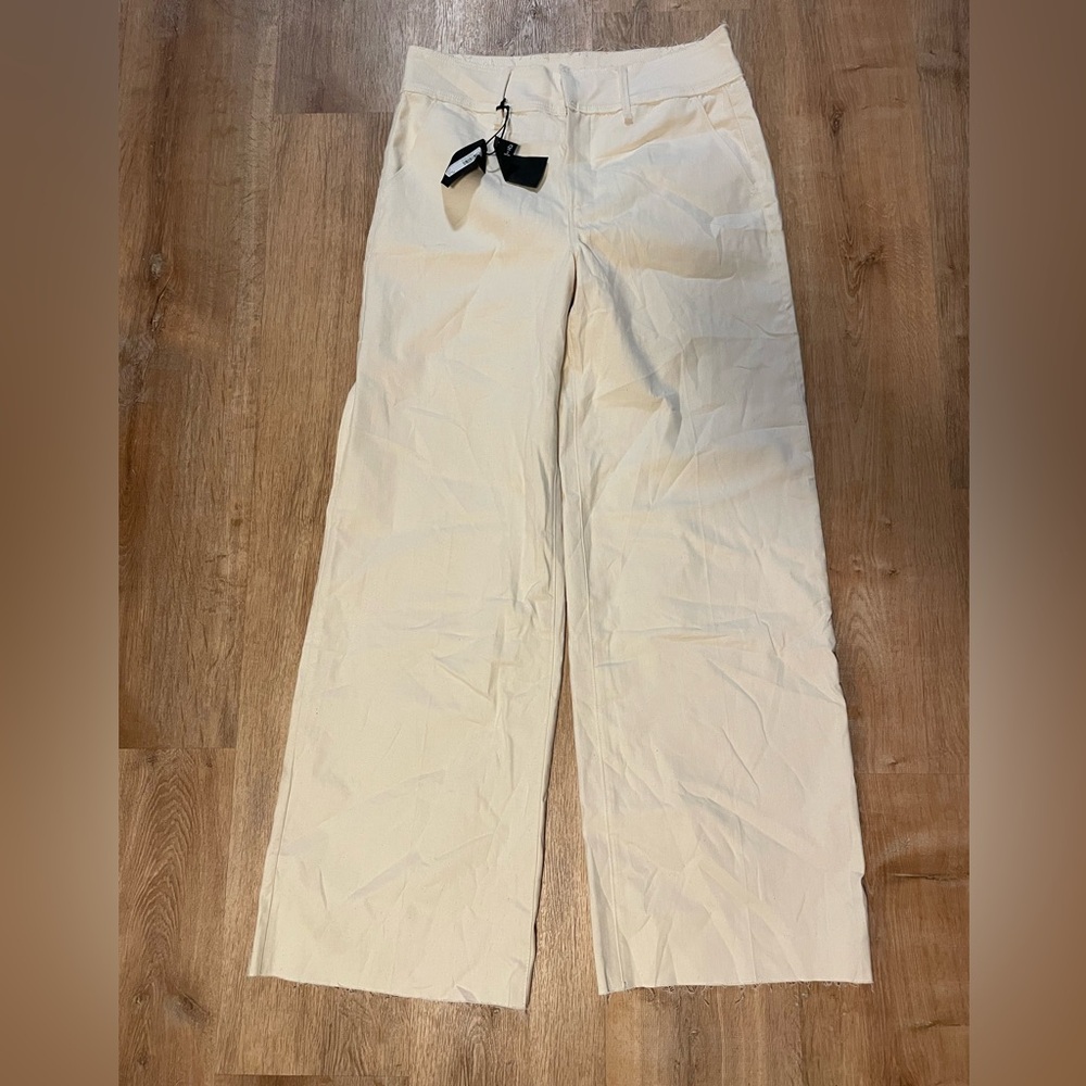NWT PAIGE Sasha Raw-Waistband Trousers - Picture 6 of 13